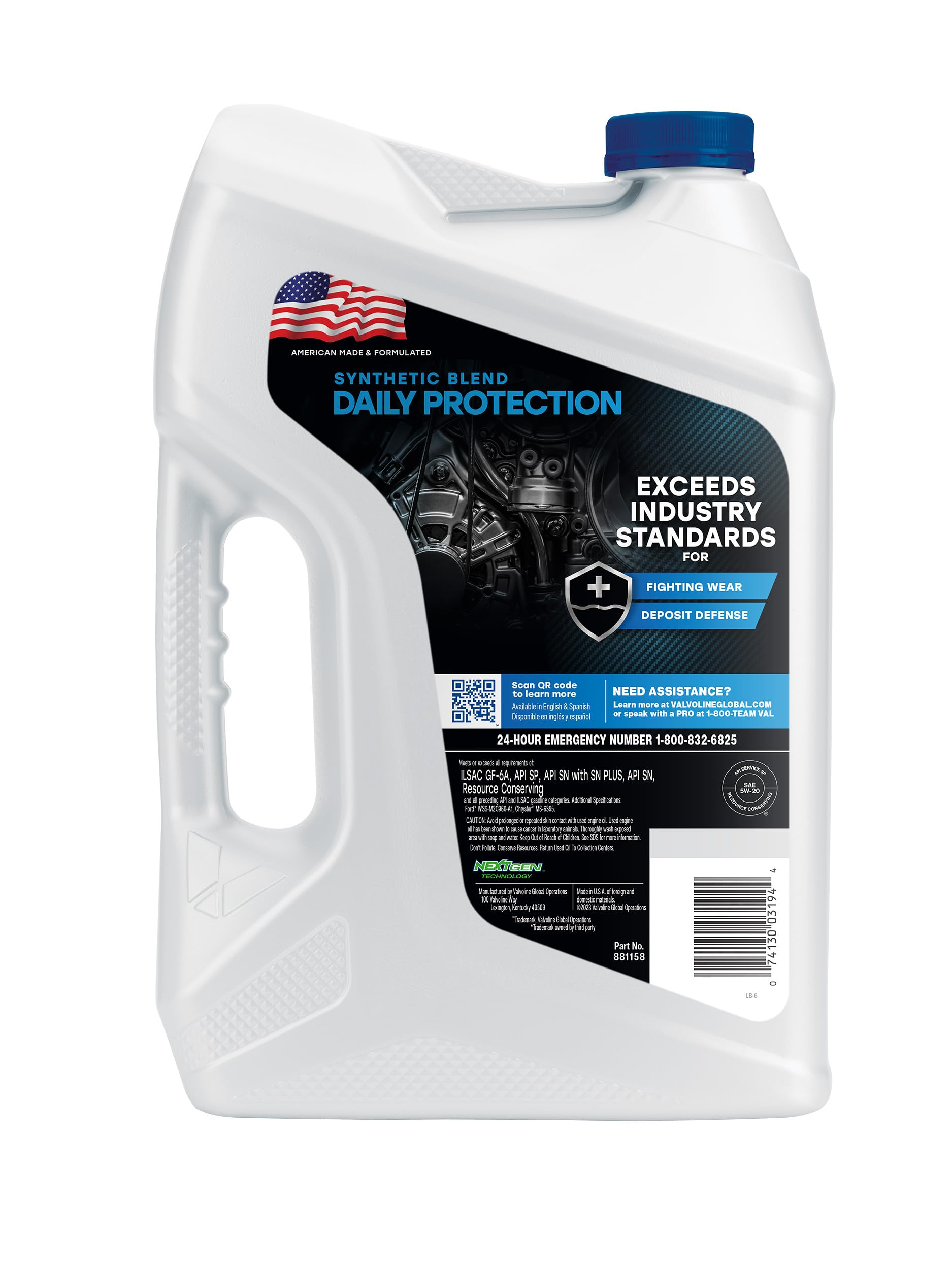 Amazon.com: Valvoline Daily Protection SAE 5W-20 Synthetic